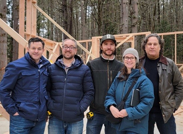 Project team at the 658 Briggs site — Aaron Yassin, Anthony Harrington, Patrick Dougherty, Hilary Padget, Mark Kanter